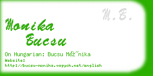 monika bucsu business card